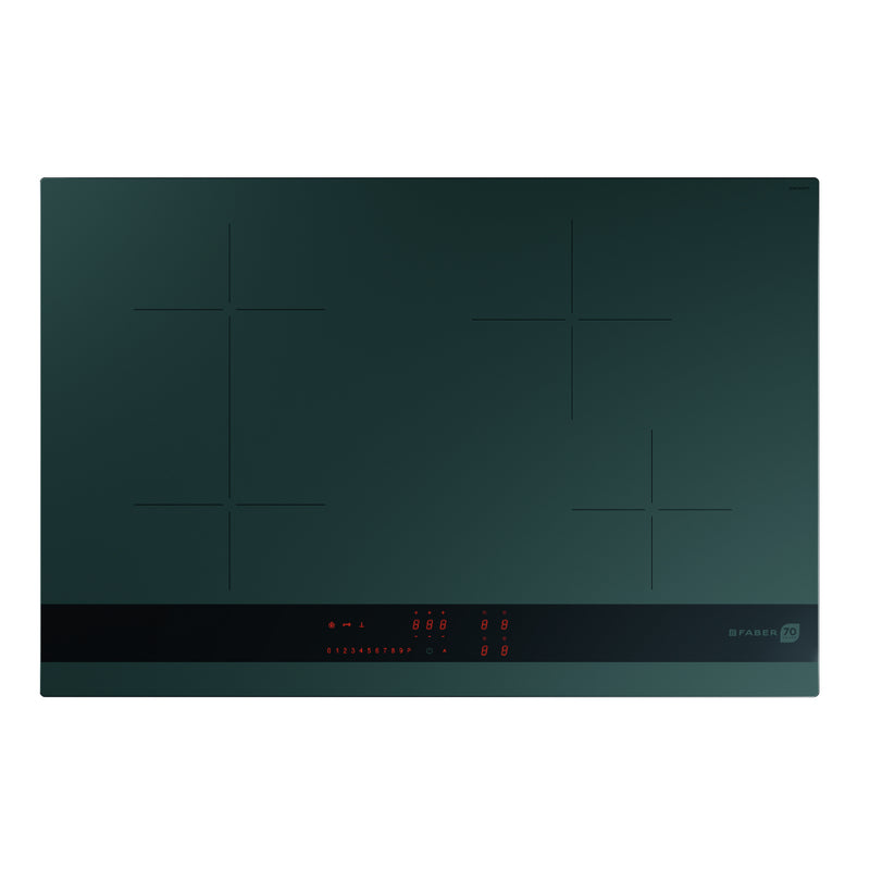 Immagine Prodotto - PIANO A INDUZIONE FCH 84 DF KL - in colore vetro dark forest - codice prodotto 108.0740.871 - nella misura 80x50 cm - tipologia piano a induzione