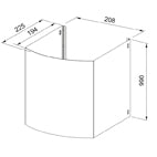 Disegno Tecnico - KIT UPPER CHIMNEY X H990 - codice prodotto 112.0157.262 - tipologia prodotto accessori - categoria prodotto cappa