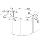 Disegno Tecnico - KIT UPPER CHIMNEY X H990 - codice prodotto 112.0157.263 - tipologia prodottoaccessori - categoria prodotto cappa