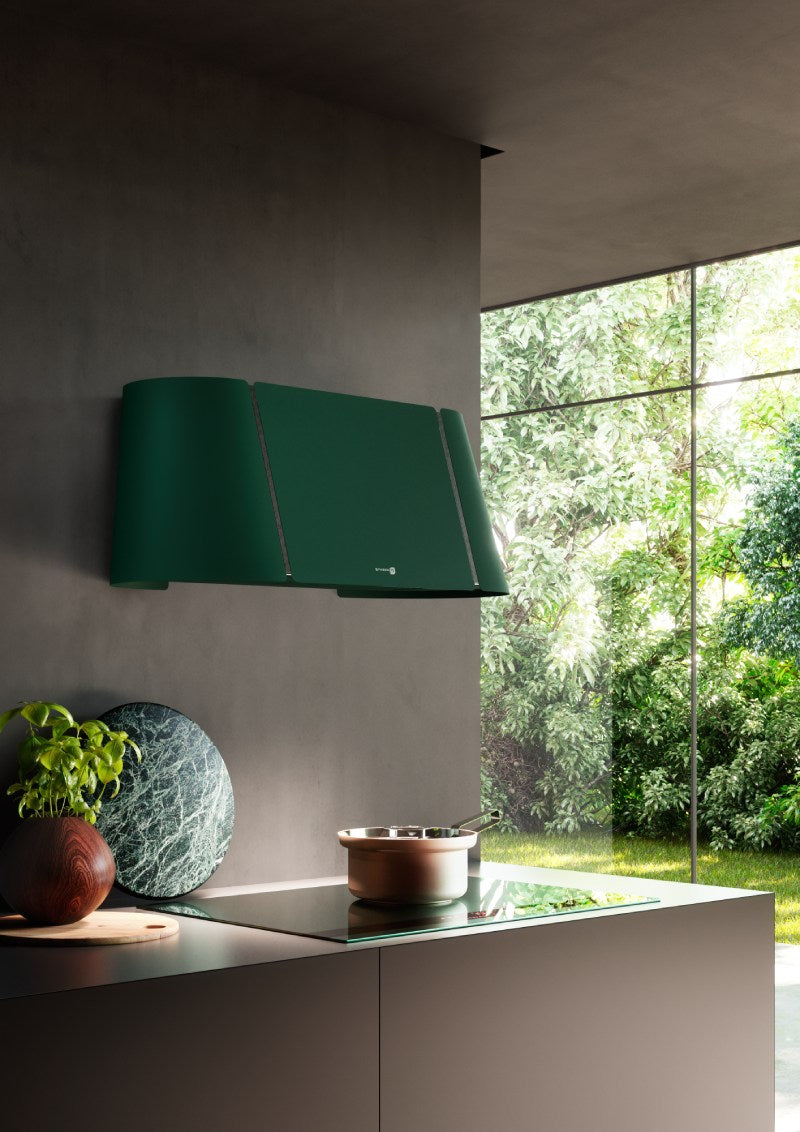 Immagine Prodotto - BEAT XL PARETE DARKFOREST/BK MATT KL F80 - in colore nero matt - codice prodotto 335.0740.251 - nella misura 0-50 cm - tipologia cappa isola sospesa