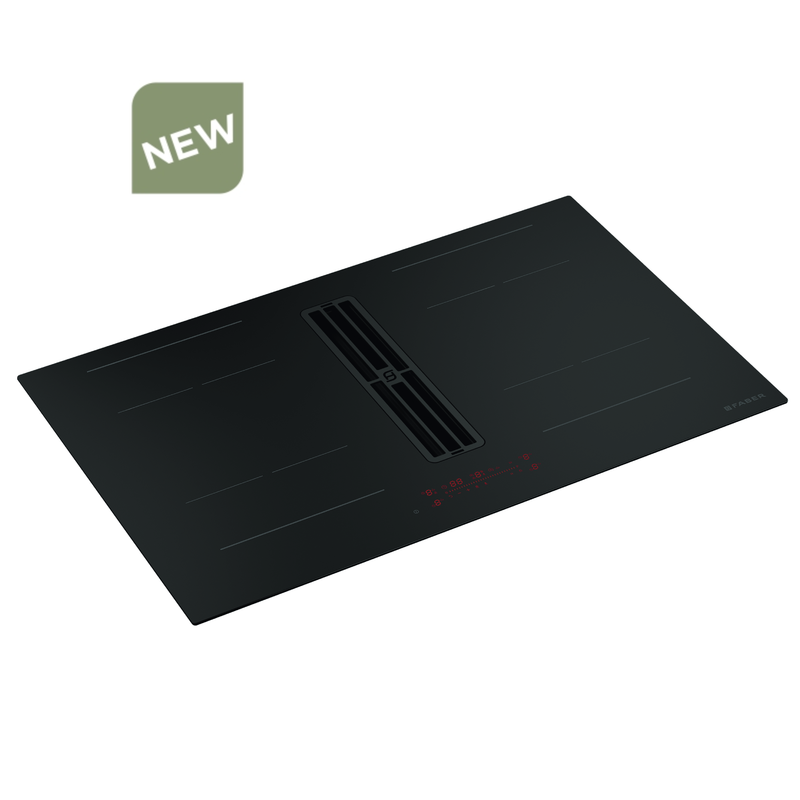 Immagine Prodotto - PIANO ASPIRANTE GALILEO PURE BLACK - in colore vetro nero opaco - codice prodotto 340.0744.640 - nella misura 83x52 cm - tipologia piano aspirante