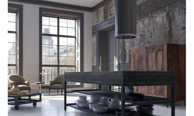 Immagine Ambientale - CAPPA CORINTHIA IS.DARK GREY MATT/CEM/2 - in colore grigio scuro matt - codice prodotto 110.0456.220 - nella misura - tipologia cappa a isola