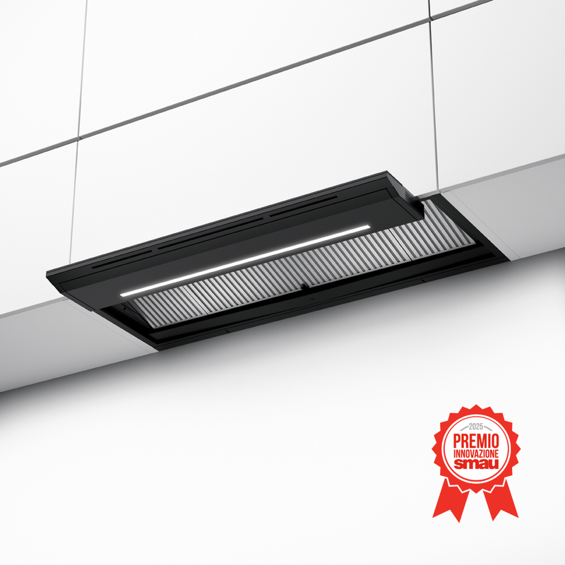 Immagine Ambientale - IN-NOVA ZERO DRIP EXTREME BLACK MATT A90 - in colore nero - codice prodotto 305.0736.211 - nella misura 71-90 cm - tipologia cappa a incasso