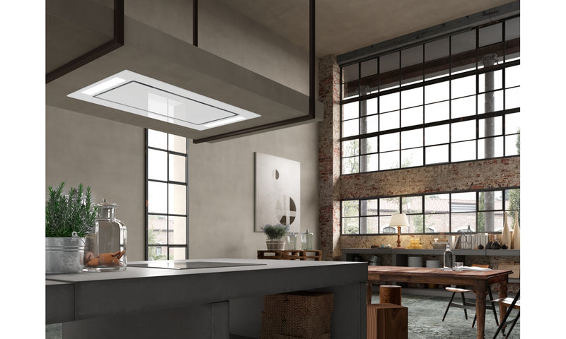 Immagine Ambientale - CAPPA HEAVEN GLASS 2.0 WH FLAT KL A90/2 - in colore bianco - codice prodotto 350.0663.971 - nella misura - tipologia cappa isola a soffitto