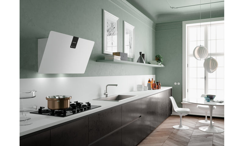 Immagine Ambientale - CAPPA SOFT EDGE BIANCO KOS A80/2 - in colore grigio scuro - codice prodotto 330.0597.528 - nella misura - tipologia cappa a parete