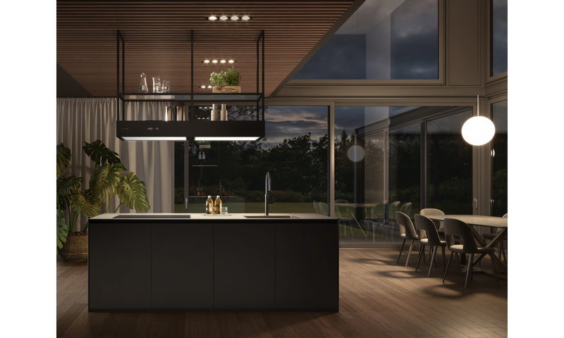 Immagine Ambientale - T-SHELF EVOLUTION BLACK MATT F160 - in colore nero - codice prodotto 335.0727.000 - nella misura - tipologia cappa a isola