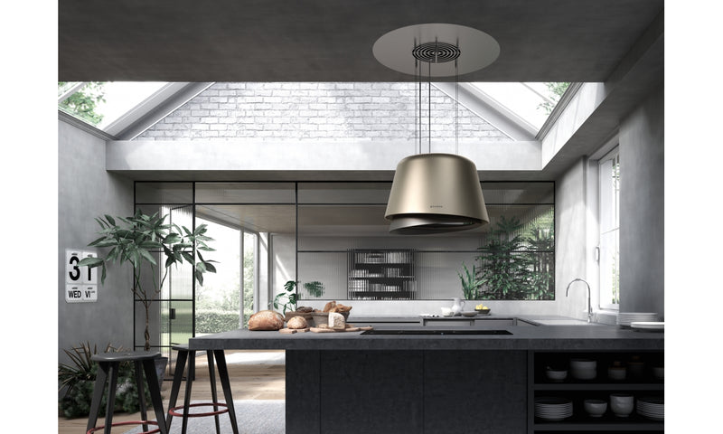 Immagine Ambientale - CAPPA BELLE PLUS GOLD/WARM DG MATT KL/2 - in colore grigio scuro matt - codice prodotto 345.0541.068 - nella misura - tipologia cappa isola sospesa