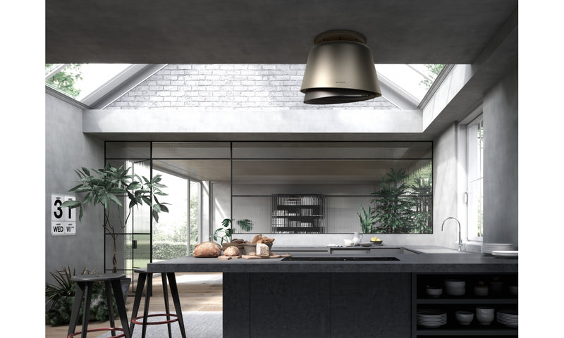 Immagine Ambientale - CAPPA BELLE PLUS GOLD/WARM DG MATT KL/2 - in colore grigio scuro matt - codice prodotto 345.0541.068 - nella misura - tipologia cappa isola sospesa