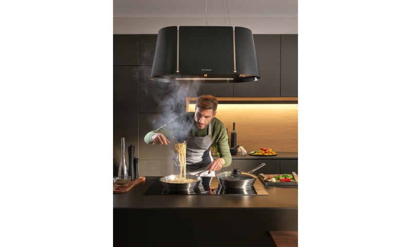 Immagine Ambientale - CAPPA BEAT XL BK MATT F80 FABER - in colore nero matt - codice prodotto 345.0698.955 - nella misura - tipologia cappa isola sospesa
