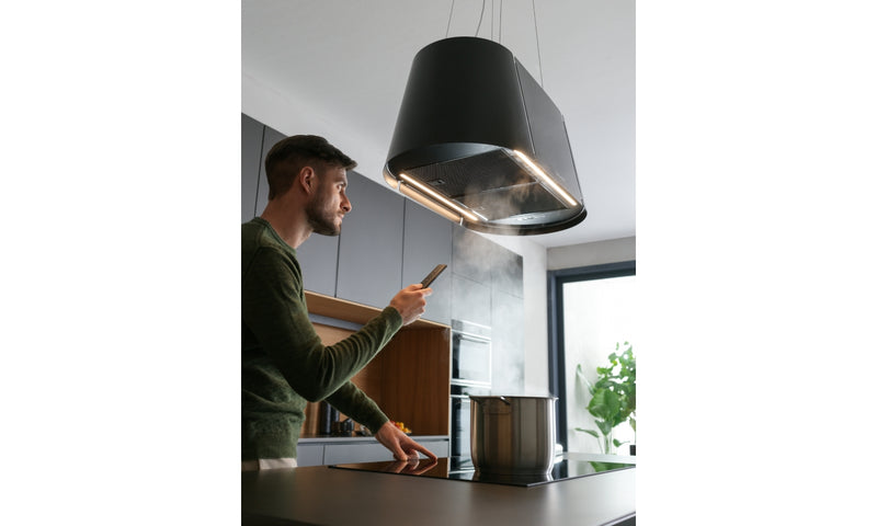 Immagine Ambientale - CAPPA BEAT XL BK MATT F80 FABER - in colore nero matt - codice prodotto 345.0698.955 - nella misura - tipologia cappa isola sospesa