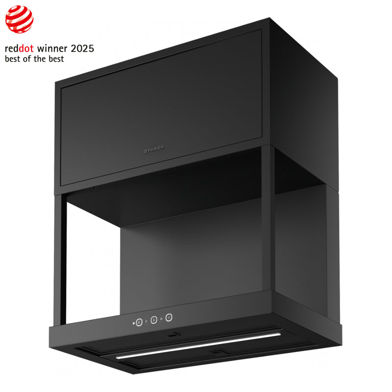 Immagine Prodotto - CAPPA MODULAR F60 BK MATT FABER - in colore nero matt - codice prodotto 335.0706.645 - nella misura 61-60 cm - tipologia cappa a parete