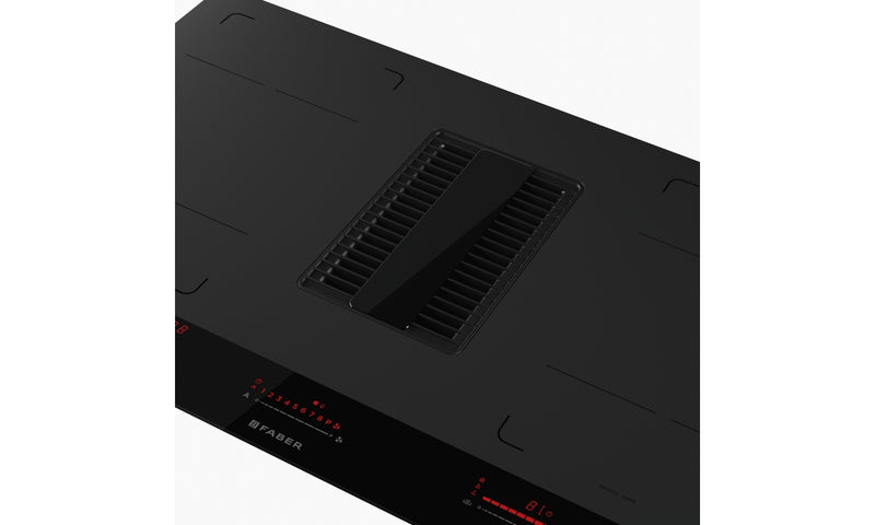 Immagine Dettaglio Prodotto - PIANO ASPIRANTE GALILEO HE BK GLASS NG A83 - in colore vetro nero - codice prodotto 340.0679.890 - nella misura 83x52 cm - tipologia piano aspirante