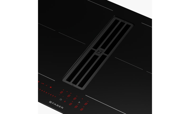 Immagine Dettaglio Prodotto - PIANO ASPIRANTE GALILEO SLIM F600 - in colore vetro nero - codice prodotto 340.0708.974 - nella misura 60x50 cm - tipologia piano aspirante