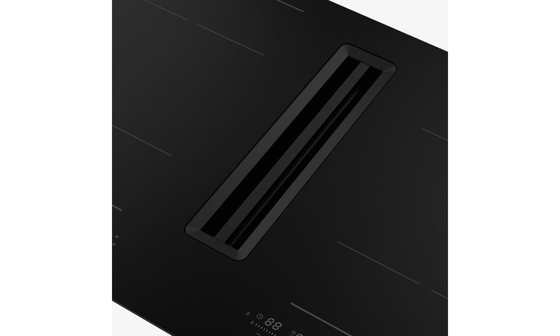 Immagine Dettaglio - PIANO ASPIRANTE GALILEO SHADOW A830 - in colore vetro nero opaco - codice prodotto 340.0731.882 - nella misura 83x52 cm - tipologia piano aspirante