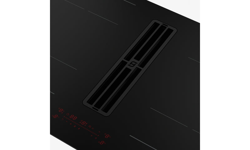 Immagine Dettaglio - PIANO ASPIRANTE GALILEO PURE BLACK - in colore vetro nero opaco - codice prodotto 340.0744.741 - nella misura 83x52 cm - tipologia piano aspirante