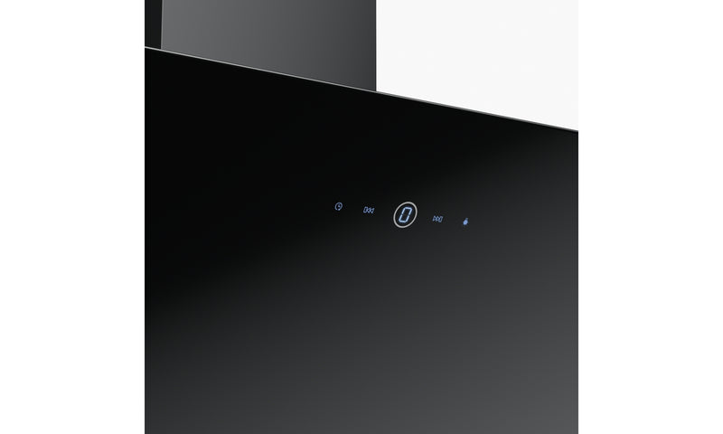 Immagine Dettaglio Prodotto - Cappa VRT BK A90 2LS - in colore nero - codice prodotto 330.0567.492 - nella misura 71-90 cm - tipologia cappa a parete