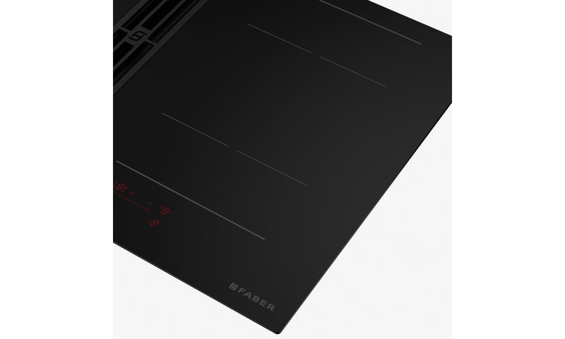Immagine Dettaglio - PIANO ASPIRANTE GALILEO DOUBLE BLACK - in colore vetro nero opaco - codice prodotto 340.0731.884 - nella misura 83x52 cm - tipologia piano aspirante