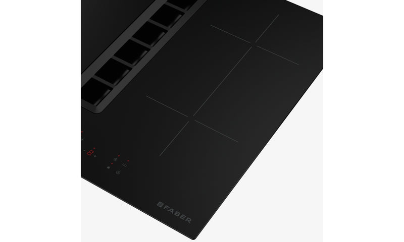 Immagine Dettaglio Prodotto - PIANO ASPIRANTE GALILEO SLIM RING F600 - in colore vetro nero - codice prodotto 340.0731.891 - nella misura 60x50 cm - tipologia piano aspirante