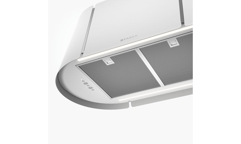 Immagine Dettaglio Prodotto - Beat XL WH MATT - in colore bianco - codice prodotto 345.0709.184 - nella misura 71-90 cm - tipologia cappa isola sospesa