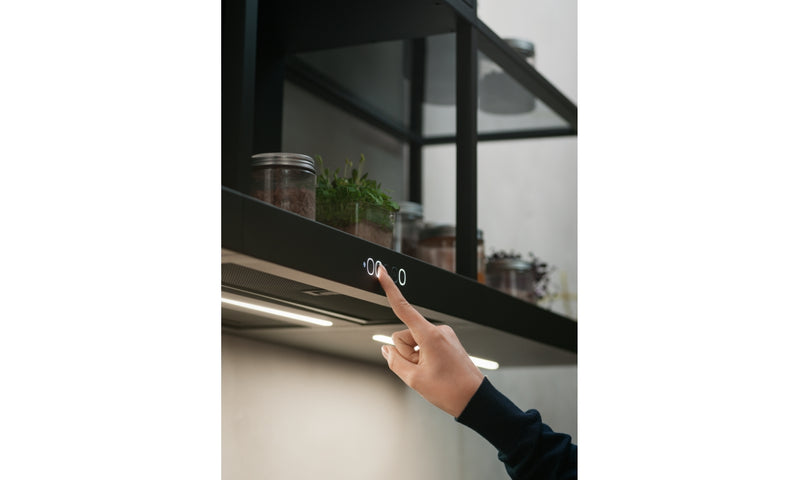 Immagine Dettaglio Prodotto - CAPPA MODULAR F60 BK MATT FABER - in colore nero matt - codice prodotto 335.0706.645 - nella misura 61-60 cm - tipologia cappa a parete