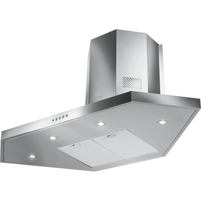 Immagine Prodotto - CAPPA STILO ANGOLO/SP LED EV8 X A100/2 - in colore acciaio inox - codice prodotto 325.0538.982 - nella misura 91-120 cm - tipologia cappa isola sospesa