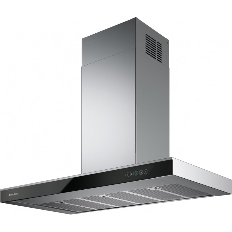 Immagine Prodotto - CAPPA ONYX-T BK GLASS/X A90/2 - in colore nero - codice prodotto 325.0541.070 - nella misura 71-90 cm - tipologia cappa a parete