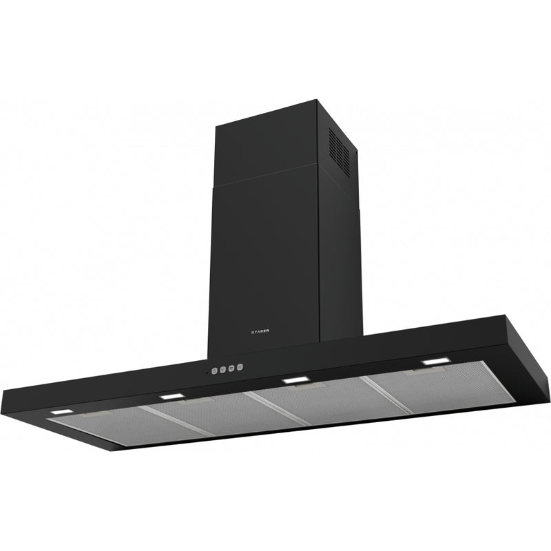 Immagine Prodotto - CAPPA STILO COMFORT BK MATT A120/2 - in colore nero matt - codice prodotto 325.0618.787 - nella misura 91-120 cm - tipologia cappa a parete