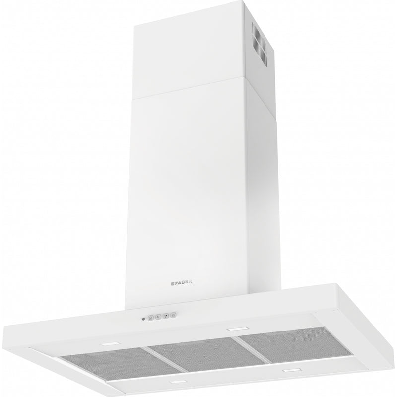 Immagine Prodotto - CAPPA STILO COMFORT ISOLA WH MATT A90/2 - in colore bianco - codice prodotto 325.0618.793 - nella misura 71-90 cm - tipologia cappa a isola