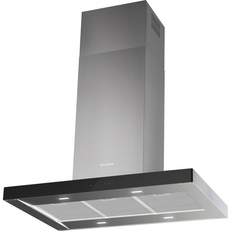 Immagine Prodotto - CAPPA STILO GLASS SMART ISOLA A90/2 - in colore acciaio inox / vetro - codice prodotto 325.0618.802 - nella misura 71-90 cm - tipologia cappa a isola