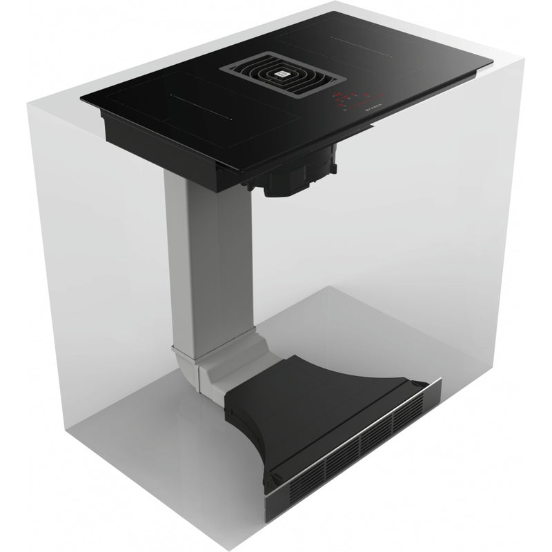 Immagine Prodotto - PIANO ASPIRANTE GALILEO SMART BK F830 + KIT LL H80 - in colore vetro nero - codice prodotto 340.0605.734 - nella misura 83x52 cm - tipologia piano aspirante