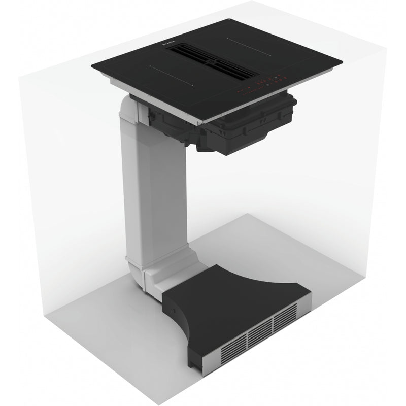 Immagine Prodotto - CAPPA GALILEO SMART BK F600 + KIT LL H80 - in colore vetro nero - codice prodotto 340.0627.228 - nella misura 60x50 cm - tipologia piano aspirante