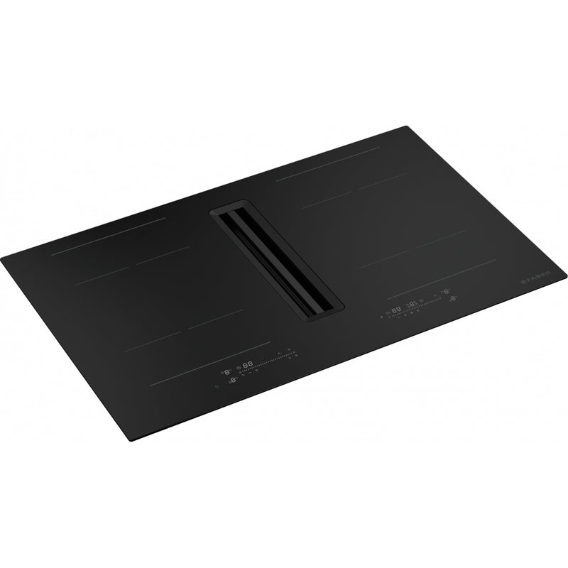 Immagine Prodotto - PIANO ASPIRANTE GALILEO SHADOW A830 - in colore vetro nero opaco - codice prodotto 340.0731.882 - nella misura 83x52 cm - tipologia piano aspirante