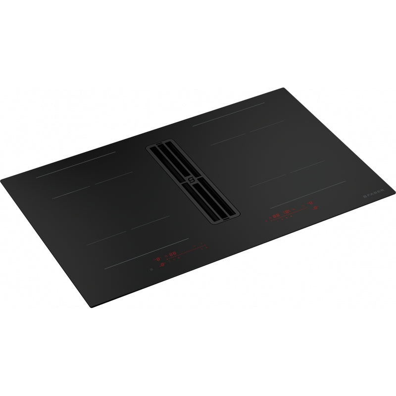 Immagine Prodotto - PIANO ASPIRANTE GALILEO DOUBLE BLACK - in colore vetro nero opaco - codice prodotto 340.0731.884 - nella misura 83x52 cm - tipologia piano aspirante