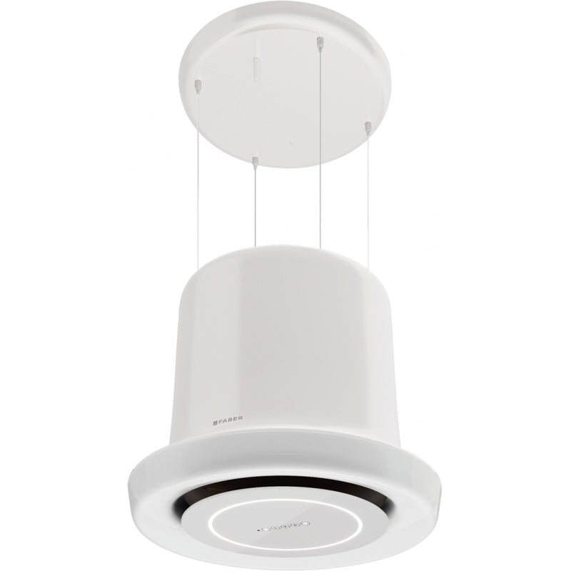 Imagen Producto - CAMPANA GLOW WH GLOSS KL/2 - en color blanco - código de producto 345.0541.006 - en la medida Over 121 cm - tipo de campana isla suspendida