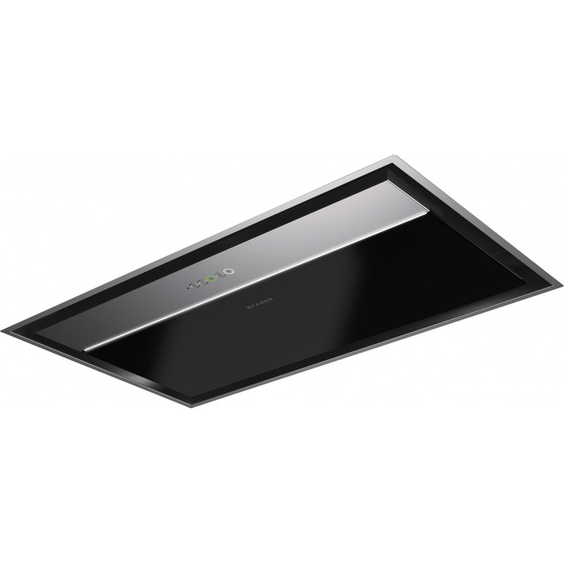 Immagine Prodotto - CAPPA ONYX-C BK GLASS/X A90/2 - in colore nero - codice prodotto 350.0543.436 - nella misura 71-90 cm - tipologia cappa isola a soffitto