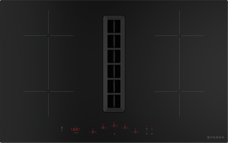 Immagine Prodotto - PIANO ASPIRANTE GALILEO RING A830 - in colore vetro nero - codice prodotto 340.0731.888 - nella misura 83x52 cm - tipologia piano aspirante