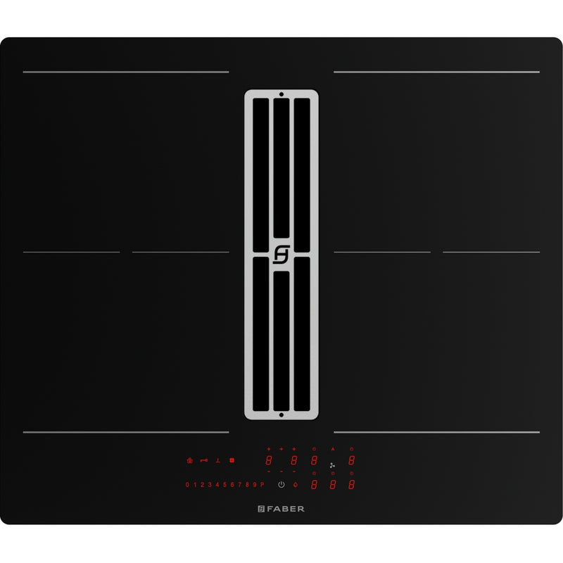 Immagine Prodotto - PIANO ASPIRANTE GALILEO SLIM F600 - in colore vetro nero - codice prodotto 340.0708.974 - nella misura 60x50 cm - tipologia piano aspirante