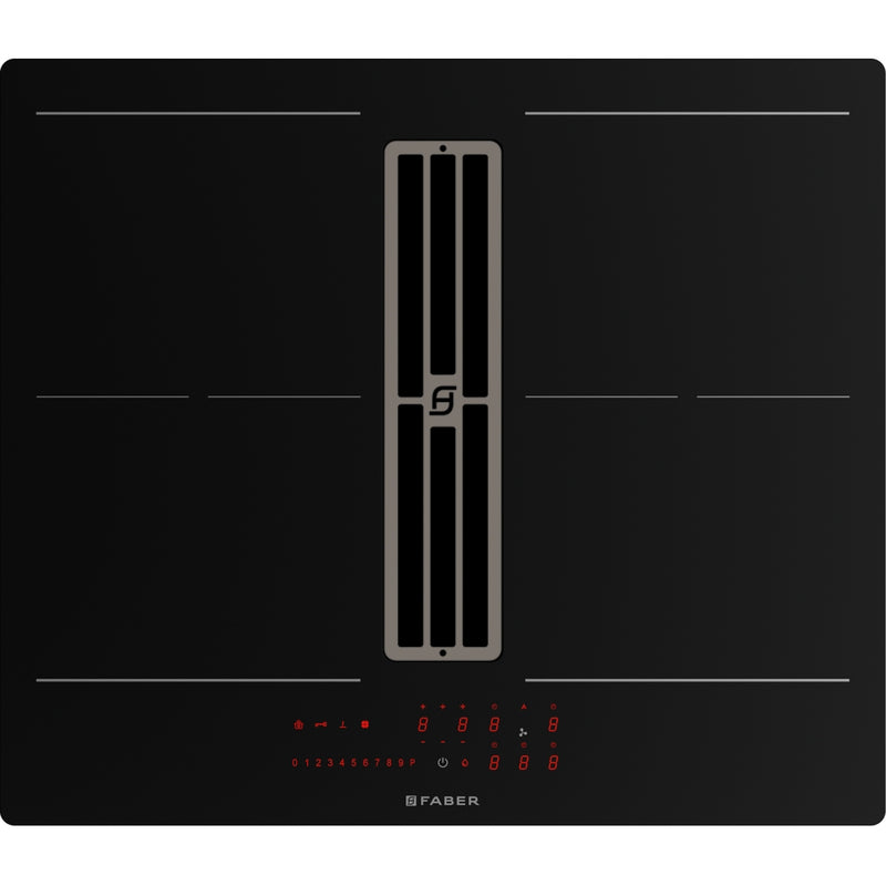 Immagine Prodotto - PIANO ASPIRANTE GALILEO SLIM F600 - in colore vetro nero - codice prodotto 340.0708.974 - nella misura 60x50 cm - tipologia piano aspirante