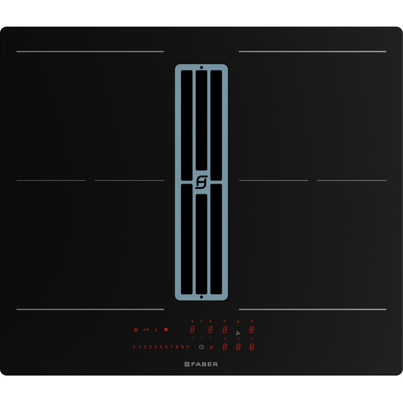 Immagine Prodotto - PIANO ASPIRANTE GALILEO SLIM F600 - in colore vetro nero - codice prodotto 340.0708.974 - nella misura 60x50 cm - tipologia piano aspirante