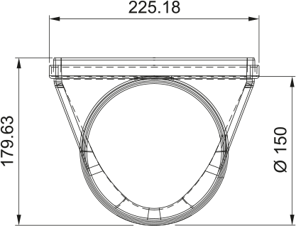 Disegno Tecnico - CURVE CRC 90 220X90 - codice prodotto 112.0459.451 - tipologia prodottoaccessori - categoria prodotto cappa