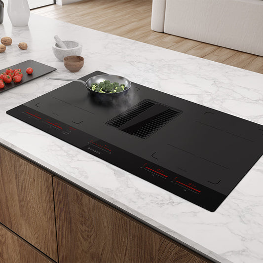 Nuovo Galileo Glass: il piano cottura con cappa integrata perfetto per la cucina in stile contemporaneo