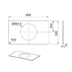 Disegno Tecnico - Tube Wall CAPPA Glass Kit - codice prodotto 112.0157.281 - tipologia prodottoaccessori - categoria prodotto cappa