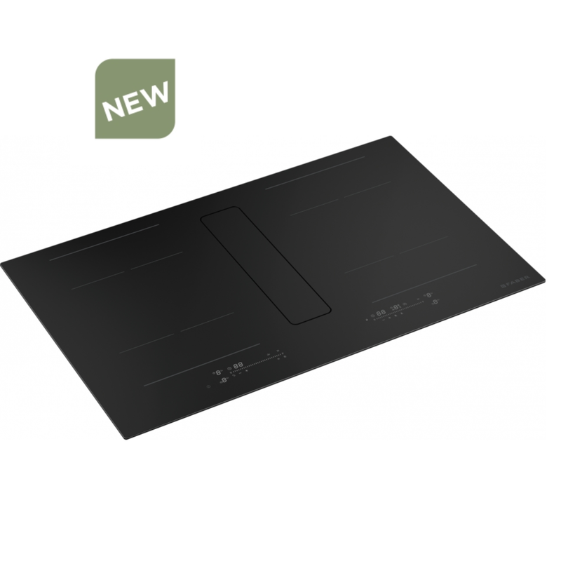 Immagine Prodotto - PIANO ASPIRANTE GALILEO TURN - in colore vetro nero - codice prodotto 340.0731.887 - nella misura 83X52 cm - tipologia piano aspirante