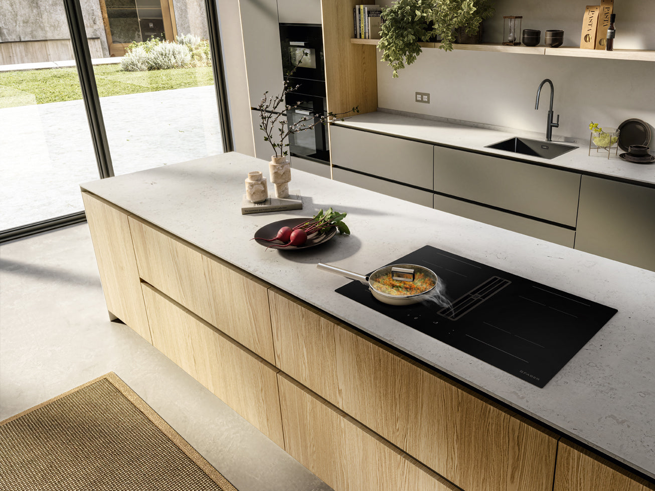 Immagine Ambientale - CAPPA GALILEO WIDE A830 FABER - in colore nero - codice prodotto 340.0731.886 - nella misura 83x52 - tipologia piano aspirante