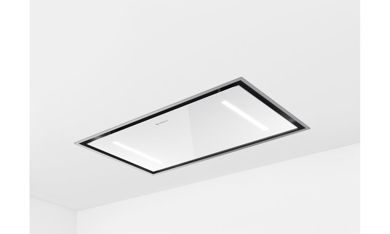 Faber Cappa ceiling Heaven Dual Light A90 G/WH FLAT Acciaio inox e vetro bianco. Codice prodotto 350.0679.874