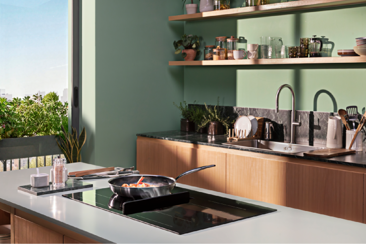 Immagine Ambientale - CAPPA GALILEO TURN A830 FABER - in colore nero - codice prodotto 340.0731.886 - nella misura 83x52 - tipologia piano aspirante