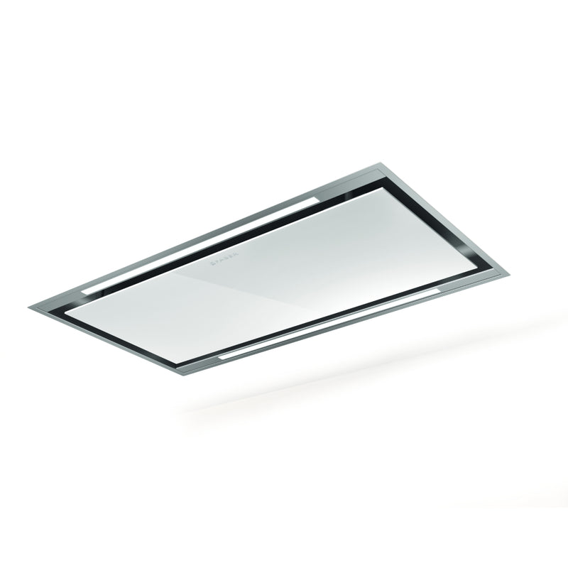 Faber Cappa ceiling Heaven Light Pro G/WH FLAT KL A90 Acciaio inox / vetro bianco. Codice prodotto 350.0669.936