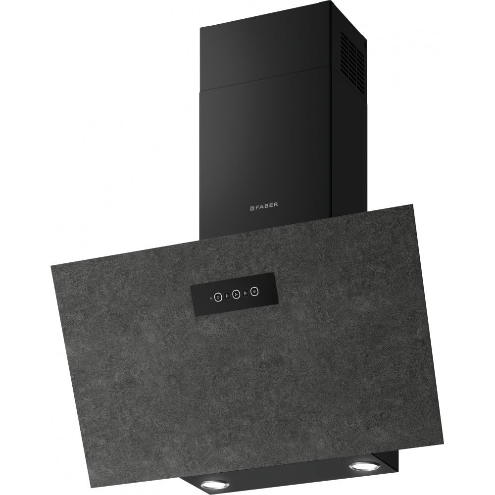 Immagine Prodotto - CAPPA GREXIA GRES DG A80 - in colore grigio scuro - codice prodotto 330.0694.726 - nella misura 71-90 cm - tipologia cappa a parete