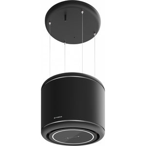 Imagen Producto - CAMPANA ODETTE PLUS BK MATE KL/2 - en color negro mate - código de producto 345.0541.053 - en la medida 51-60 cm - tipo de campana isla suspendida