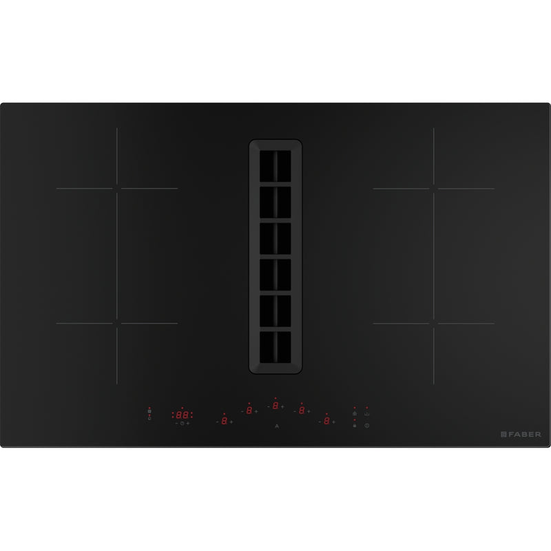 Immagine Prodotto - PIANO ASPIRANTE GALILEO RING F830 - in colore vetro nero - codice prodotto 340.0731.889 - nella misura 83x52 cm - tipologia piano aspirante